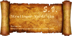 Strelinger Valéria névjegykártya